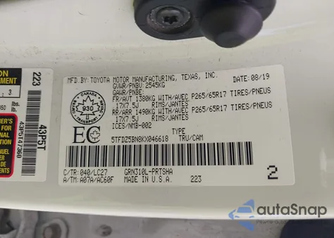 2019 Toyota Tacoma Sr5 V6 from USA, damaged, VIN 5TFDZ5BN8KX046618